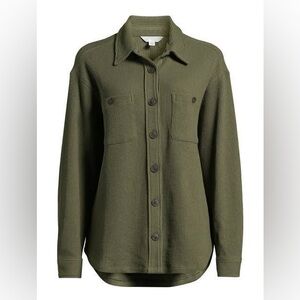 NWOT Time and Tru Size M (8-10)
Olive Green Waffle Knit Shacket Cotton/Polyester
